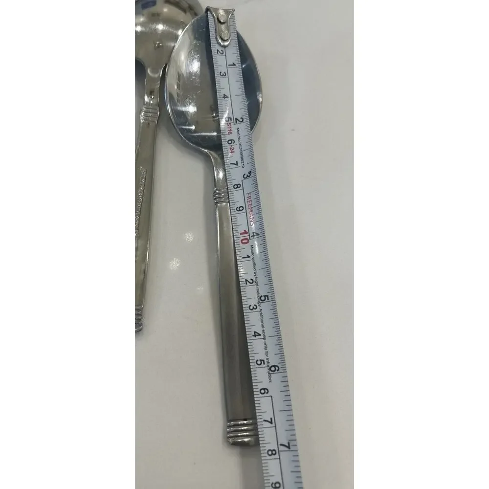 Vtg Wallace NAPOLI-FROST Stainless 18/10 Set of 4 Flatware 7” Forks And‎ Spoon